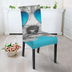 Yorkshire Terrier With Sunglasses Print Dining Chair Slipcover