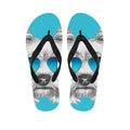 Yorkshire Terrier With Sunglasses Print Flip Flops