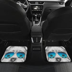 Yorkshire Terrier With Sunglasses Print Front and Back Car Floor Mats
