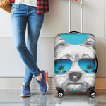 Yorkshire Terrier With Sunglasses Print Luggage Cover