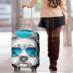 Yorkshire Terrier With Sunglasses Print Luggage Cover