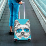 Yorkshire Terrier With Sunglasses Print Luggage Cover