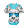Yorkshire Terrier With Sunglasses Print Men's Baseball Jersey