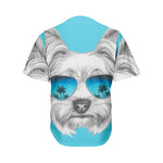 Yorkshire Terrier With Sunglasses Print Men's Baseball Jersey