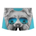 Yorkshire Terrier With Sunglasses Print Men's Boxer Briefs
