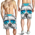 Yorkshire Terrier With Sunglasses Print Men's Shorts