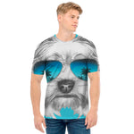 Yorkshire Terrier With Sunglasses Print Men's T-Shirt