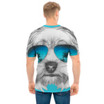 Yorkshire Terrier With Sunglasses Print Men's T-Shirt