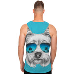 Yorkshire Terrier With Sunglasses Print Men's Tank Top