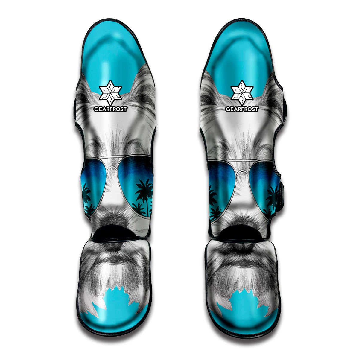 Yorkshire Terrier With Sunglasses Print Muay Thai Shin Guard