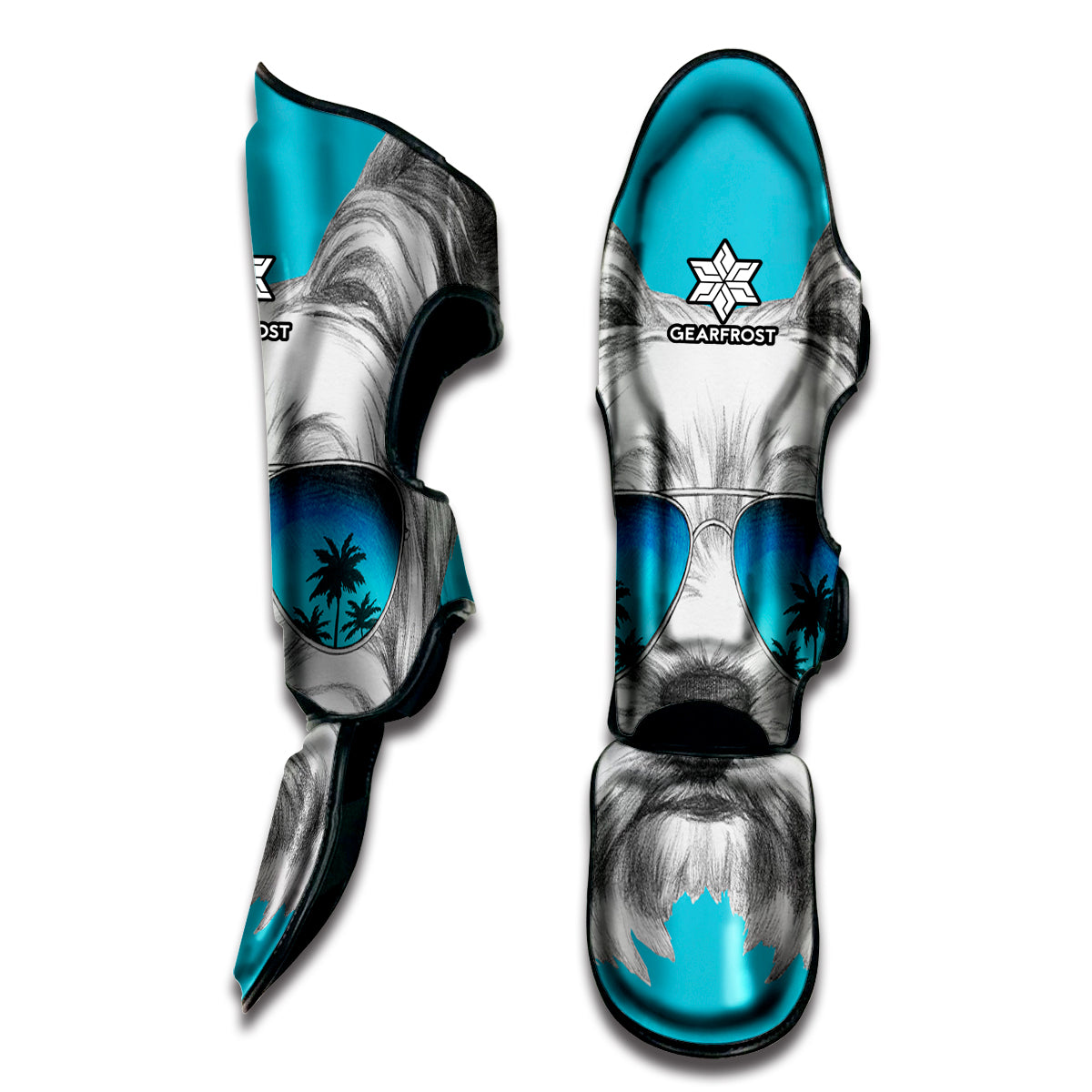 Yorkshire Terrier With Sunglasses Print Muay Thai Shin Guard