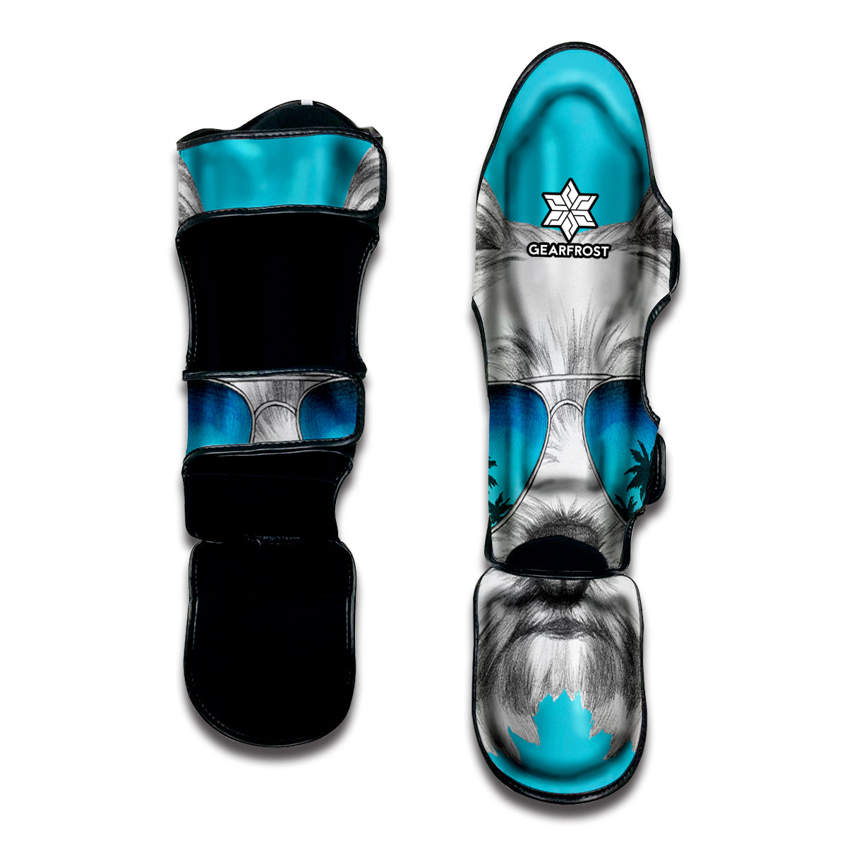 Yorkshire Terrier With Sunglasses Print Muay Thai Shin Guard