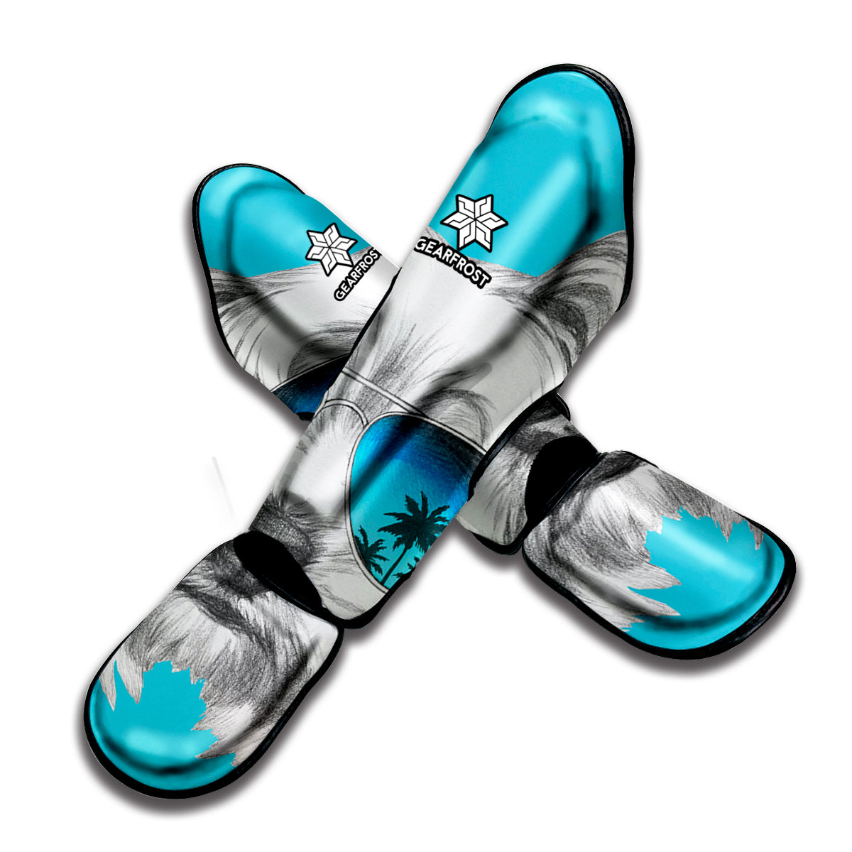 Yorkshire Terrier With Sunglasses Print Muay Thai Shin Guard