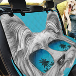 Yorkshire Terrier With Sunglasses Print Pet Car Back Seat Cover
