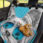 Yorkshire Terrier With Sunglasses Print Pet Car Back Seat Cover