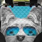 Yorkshire Terrier With Sunglasses Print Pet Car Back Seat Cover