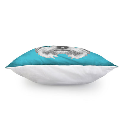 Yorkshire Terrier With Sunglasses Print Pillow Cover