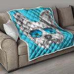Yorkshire Terrier With Sunglasses Print Quilt