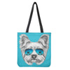 Yorkshire Terrier With Sunglasses Print Tote Bag