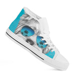 Yorkshire Terrier With Sunglasses Print White High Top Shoes