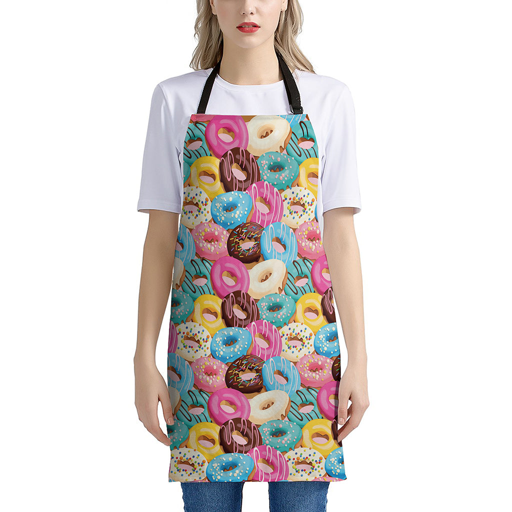 Yummy Donut Pattern Print Apron