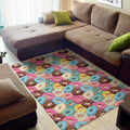 Yummy Donut Pattern Print Floor Mat