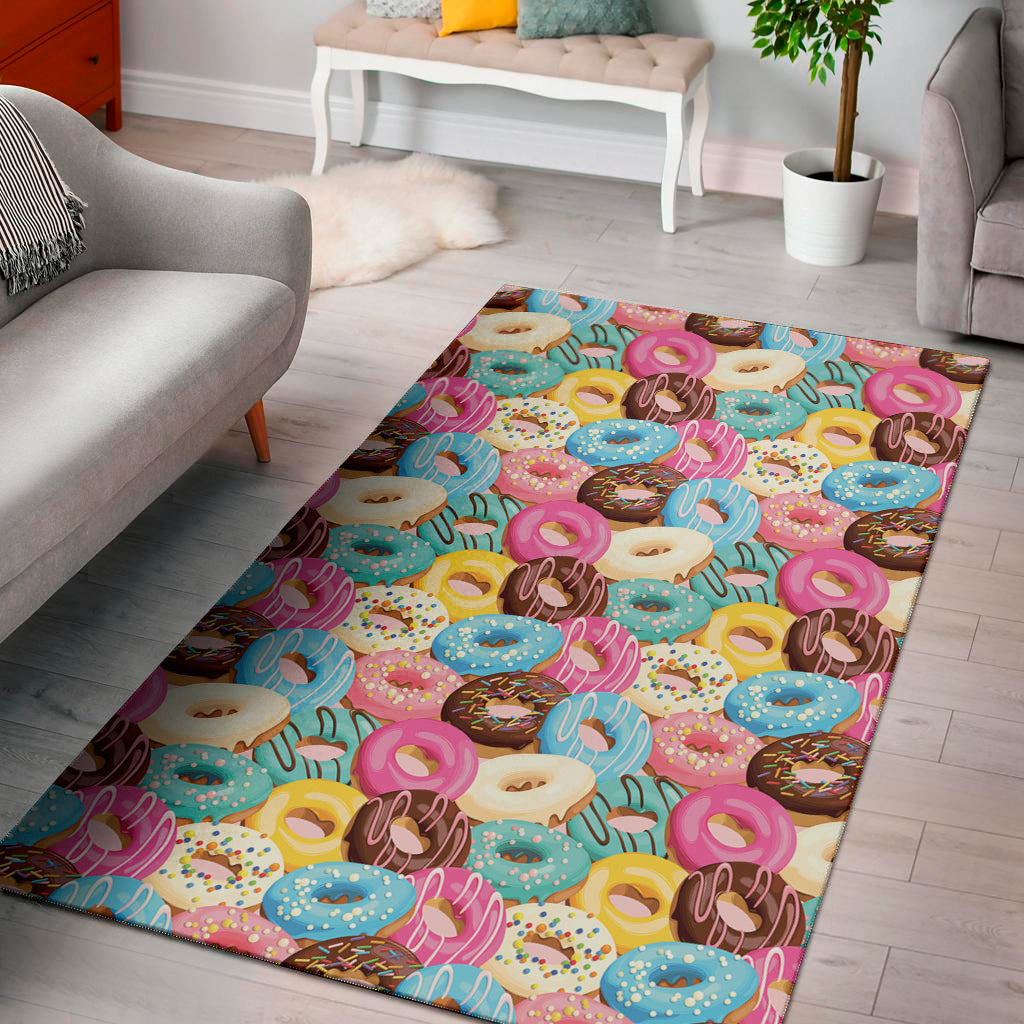 Yummy Donut Pattern Print Area Rug