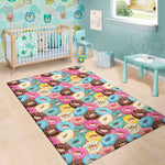 Yummy Donut Pattern Print Area Rug