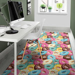 Yummy Donut Pattern Print Area Rug