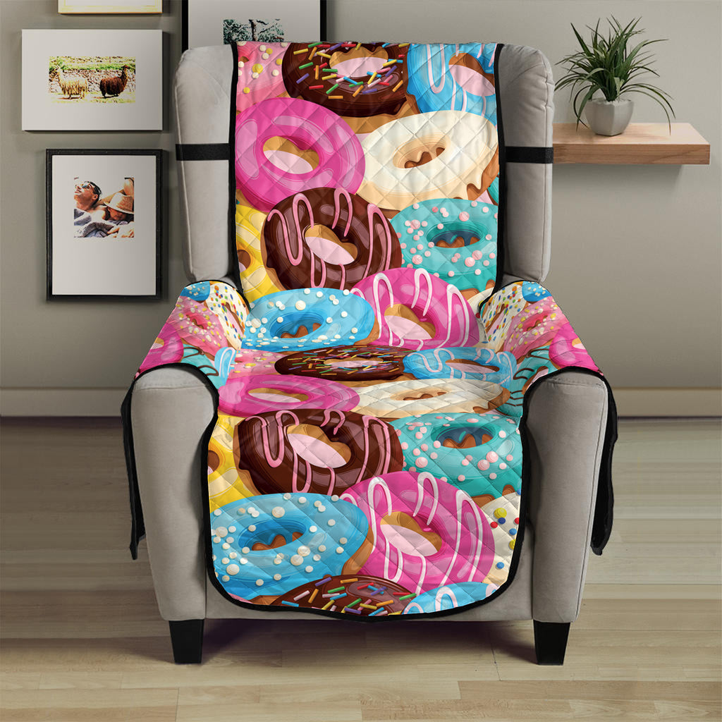 Yummy Donut Pattern Print Armchair Protector