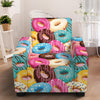 Yummy Donut Pattern Print Armchair Slipcover