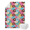 Yummy Donut Pattern Print Blanket