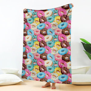 Yummy Donut Pattern Print Blanket