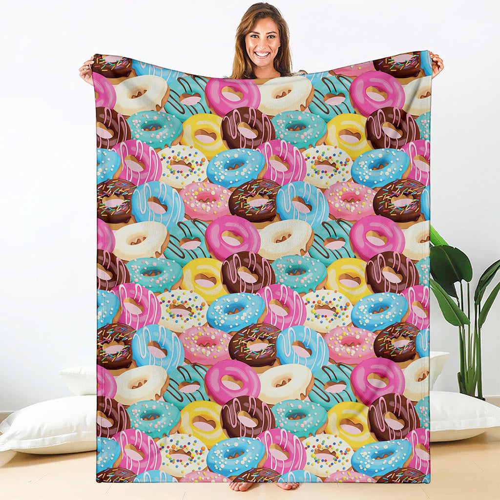 Yummy Donut Pattern Print Blanket