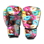 Yummy Donut Pattern Print Boxing Gloves