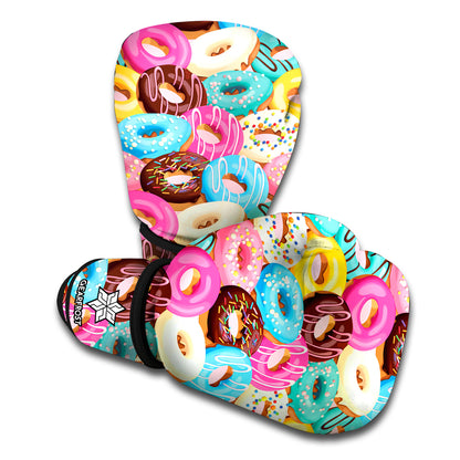 Yummy Donut Pattern Print Boxing Gloves