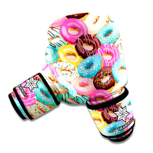 Yummy Donut Pattern Print Boxing Gloves