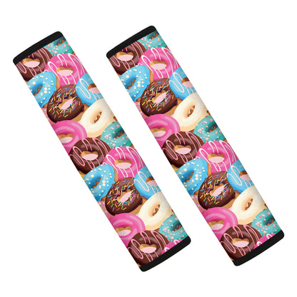 Yummy Donut Pattern Print Car Seat Belt Covers