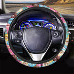 Yummy Donut Pattern Print Car Steering Wheel Cover