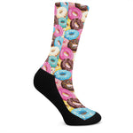Yummy Donut Pattern Print Crew Socks