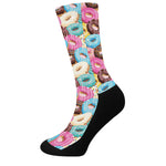 Yummy Donut Pattern Print Crew Socks