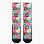 Yummy Donut Pattern Print Crew Socks