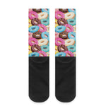 Yummy Donut Pattern Print Crew Socks