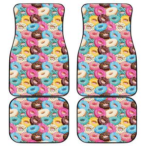 Yummy Donut Pattern Print Front and Back Car Floor Mats