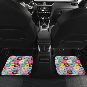 Yummy Donut Pattern Print Front and Back Car Floor Mats