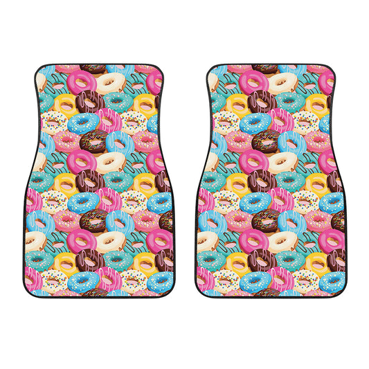 Yummy Donut Pattern Print Front Car Floor Mats