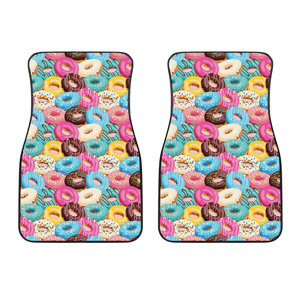 Yummy Donut Pattern Print Front Car Floor Mats