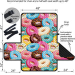 Yummy Donut Pattern Print Half Sofa Protector