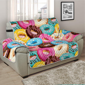 Yummy Donut Pattern Print Half Sofa Protector