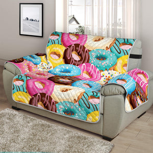 Yummy Donut Pattern Print Half Sofa Protector